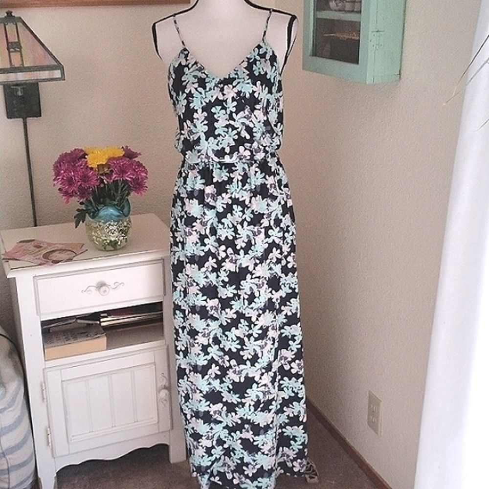 Banana Republic Dark Floral Maxi Dress